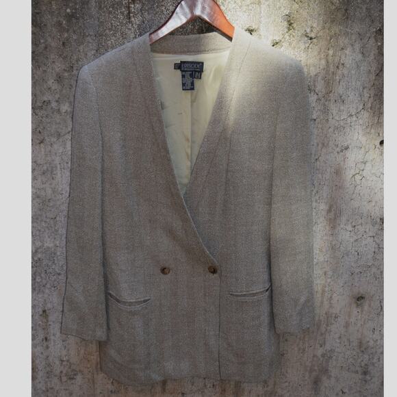 Vintage Episode Blazer by Carolyn Wright Freeman Gray Wool Blend UK 10 / US 8 - Picture 1 of 4